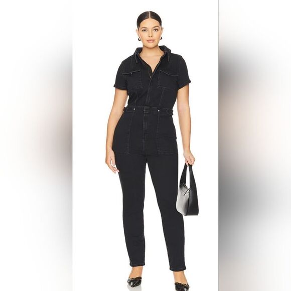 Good American Pants - Good American NWT Fit For Success Jumpsuit In Black SZ 3(M/L)